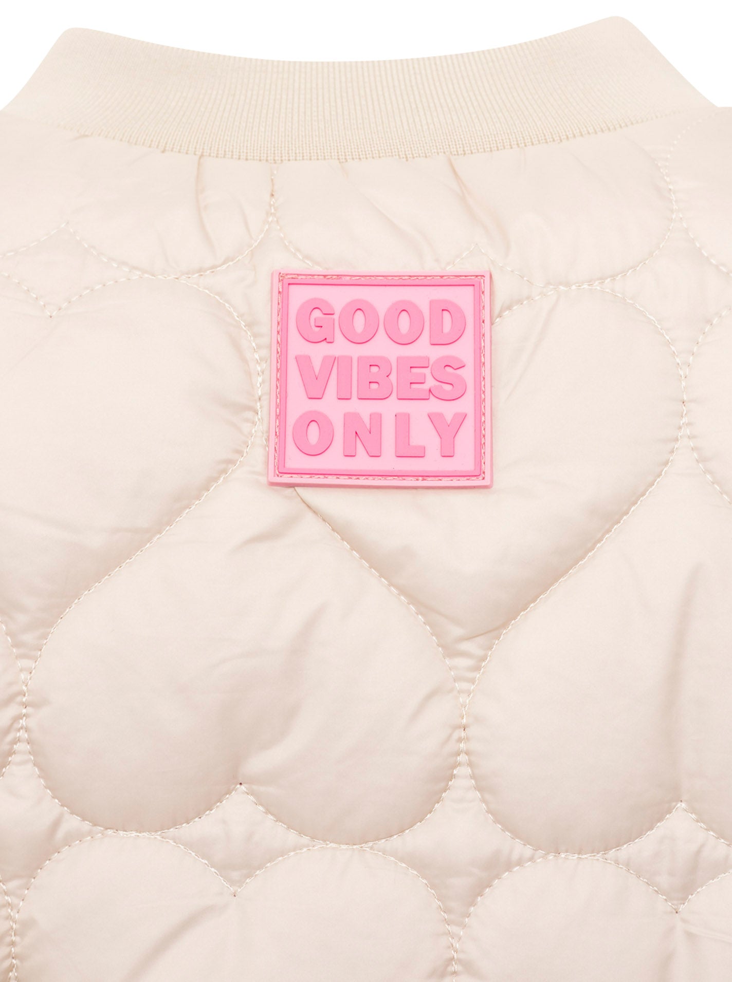 Zwillingsherz - Bomberjacke "Be Happy" in Beige