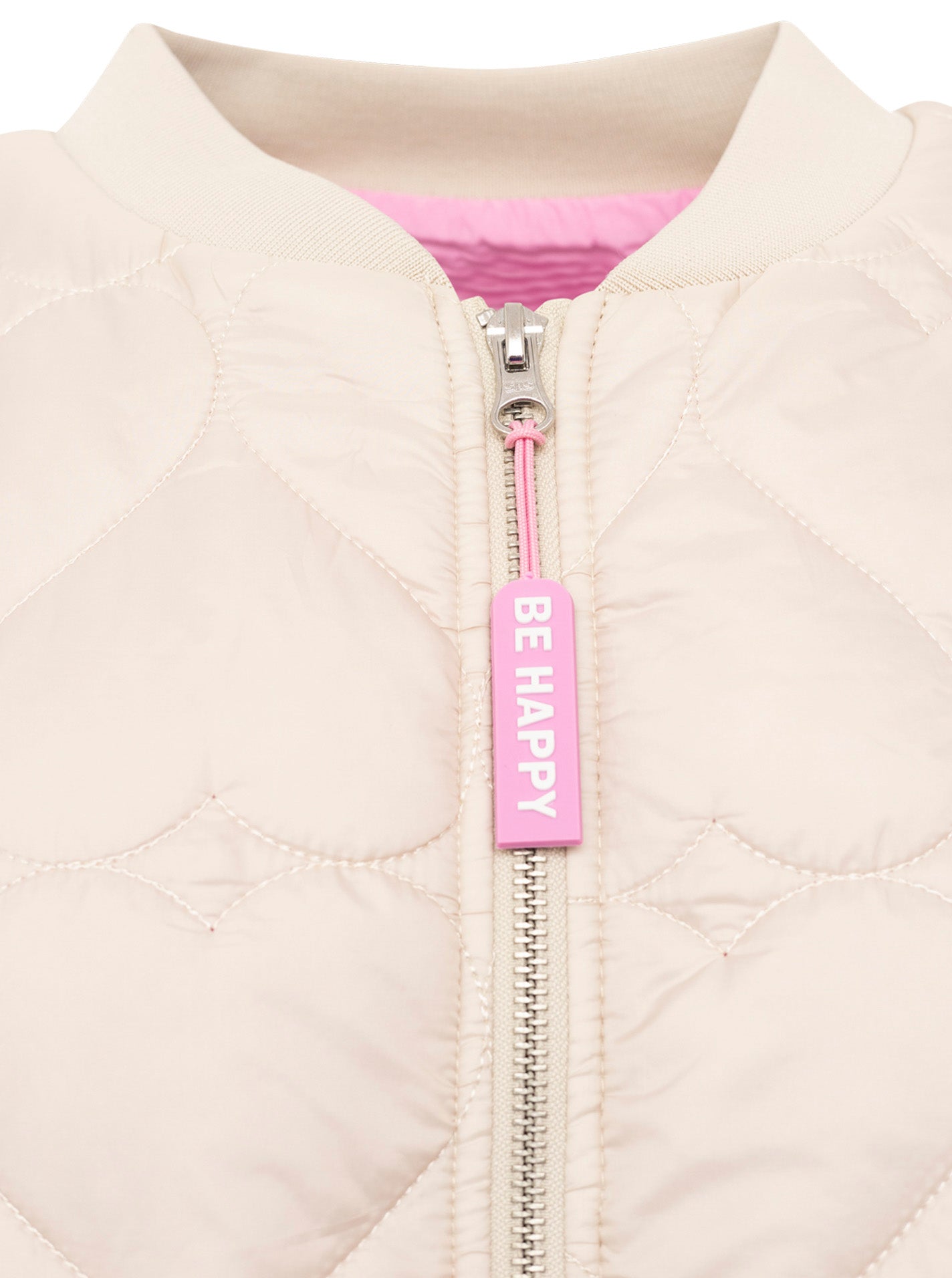 Zwillingsherz - Bomberjacke "Be Happy" in Beige