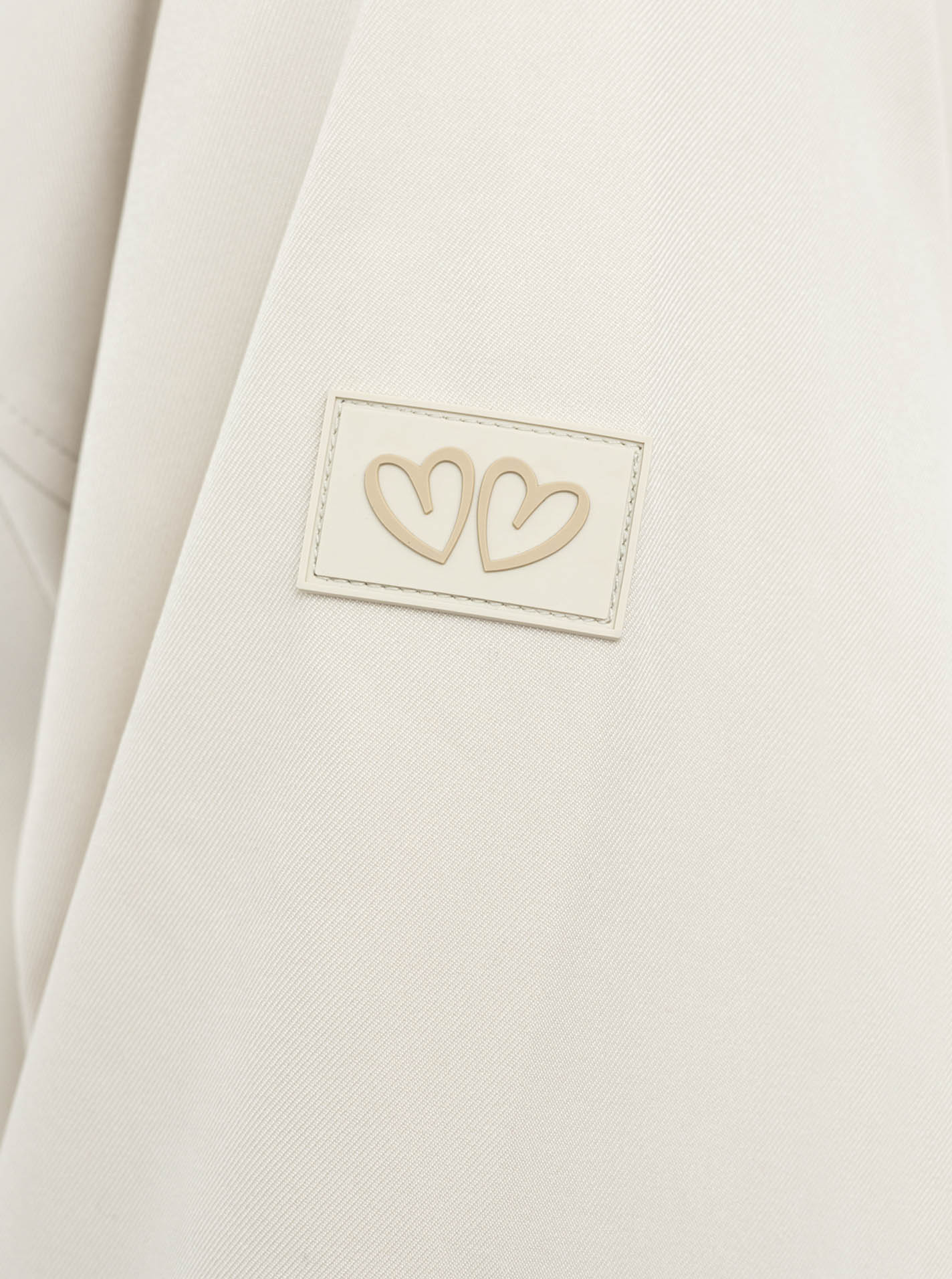 Zwillingsherz Parka "Keep Smiling" - Frühjahrs-Parka mit Kapuze in Beige