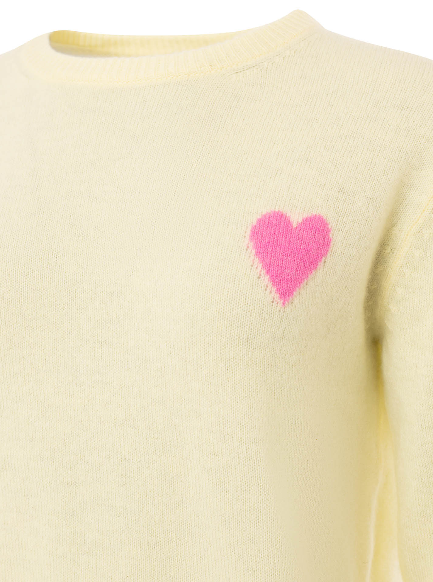 Zwillingsherz 100% Kaschmir Pullover "Herzi" - Hell-Gelb