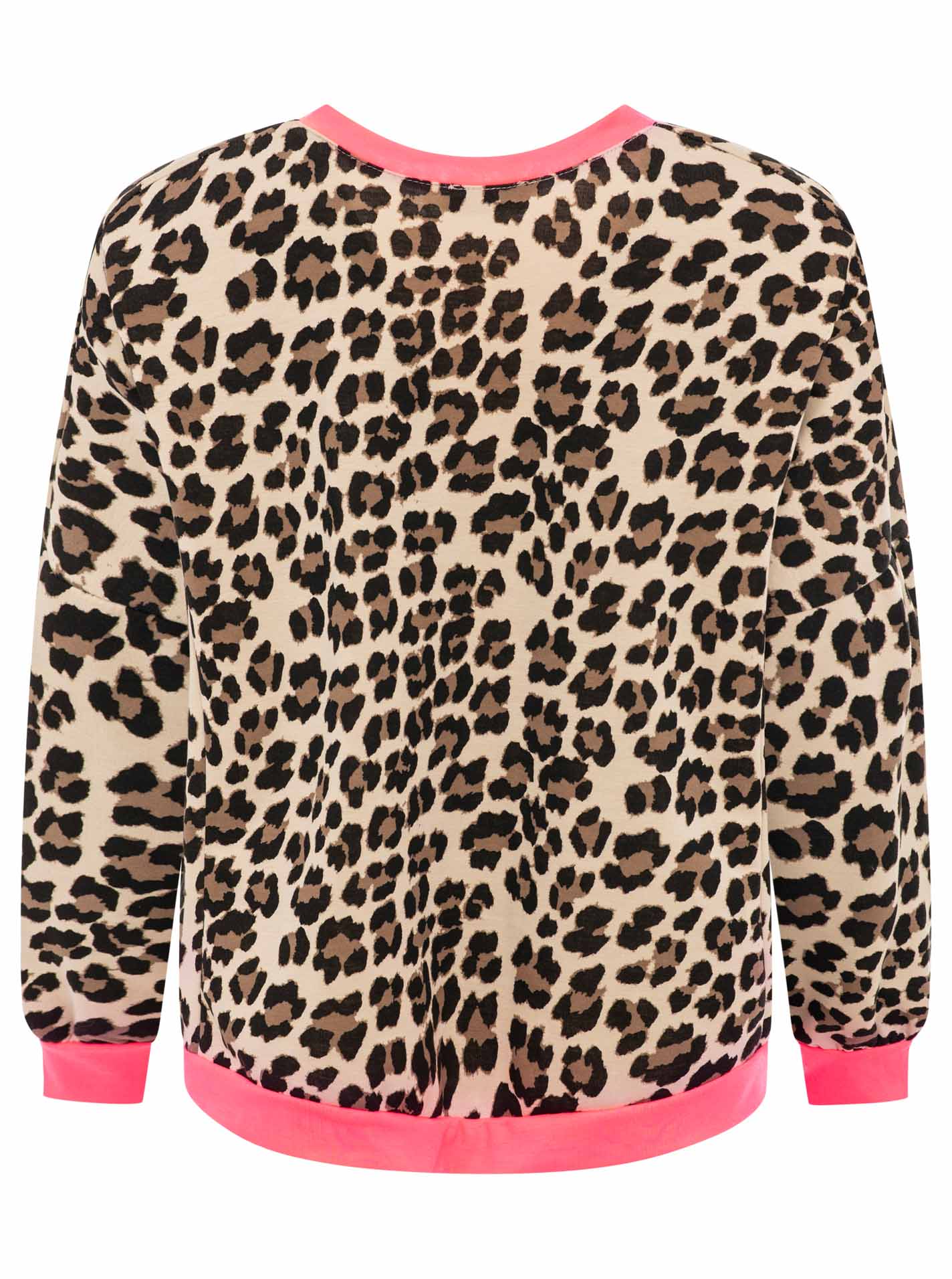 Zwillingsherz Sweat Pullover  Leo Neon Pink Oversized