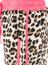Zwillingsherz Lounge Hose Leo mit Kontrastbund Neonpink