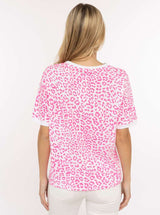 Zwillingsherz sehr leichtes Sweatshirt 1/2 Arm Leo Pink