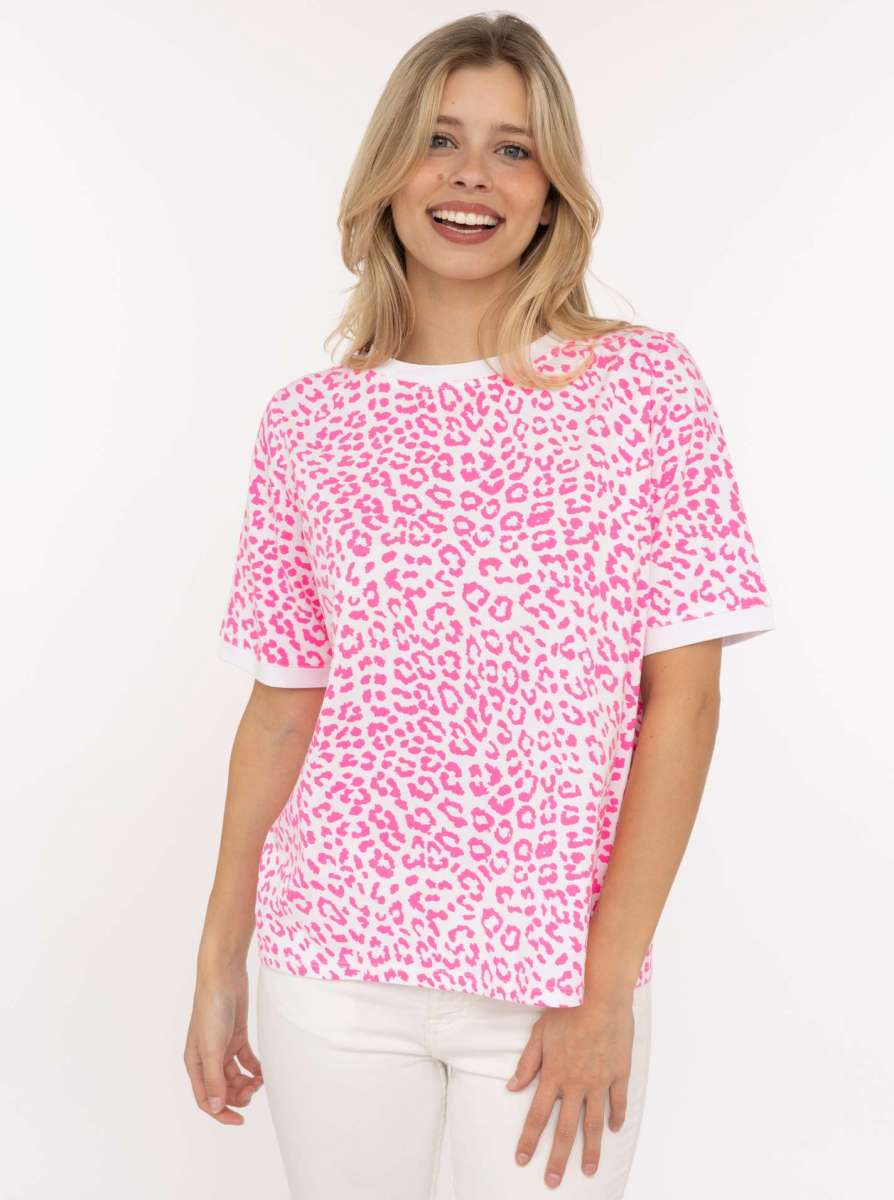 Zwillingsherz sehr leichtes Sweatshirt 1/2 Arm Leo Pink