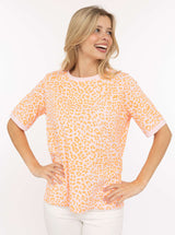Zwillingsherz Sweatshirt 1/2 Arm "Leo" Orange