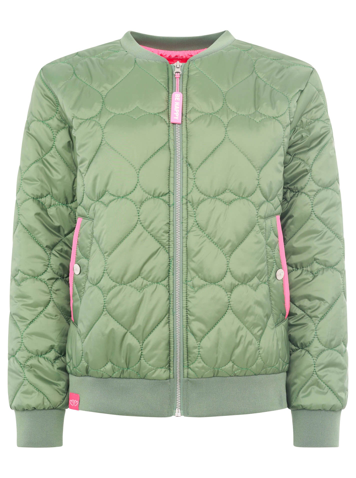 Zwillingsherz - Bomberjacke "Be Happy" in Khaki