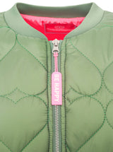 Zwillingsherz - Bomberjacke "Be Happy" in Khaki