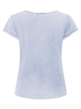 Zwillingsherz Shirt Tail - Positive Mind- 100% Baumwolle - Jeansblau