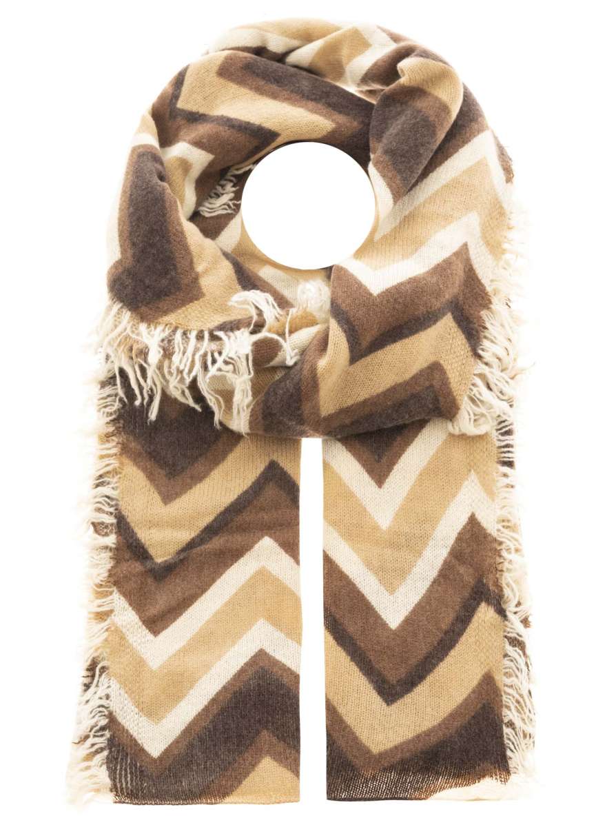 Zwillingsherz XXL - Schal - 100% Kaschmir Beige - Braun