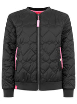 Zwillingsherz - Schwarze Bomberjacke "Be Happy"