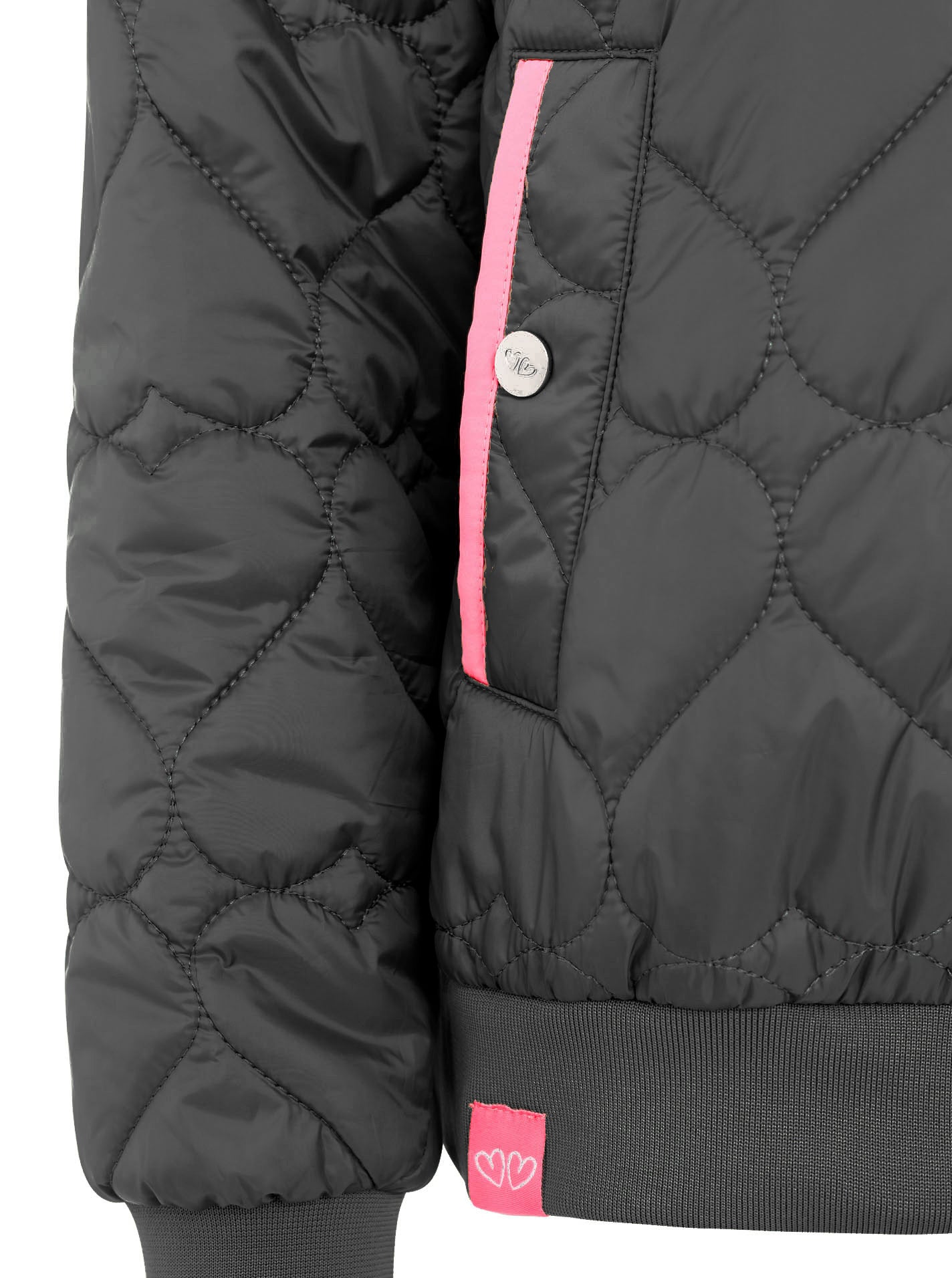 Zwillingsherz - Schwarze Bomberjacke "Be Happy"