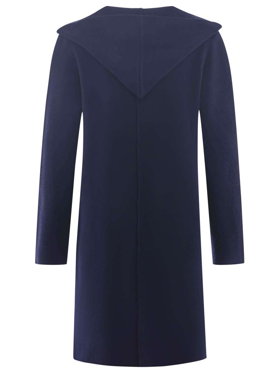 NEU - Zwillingsherz Strickmantel "Janina Basic" mit Kapuze - Viskosemischung -  Navy
