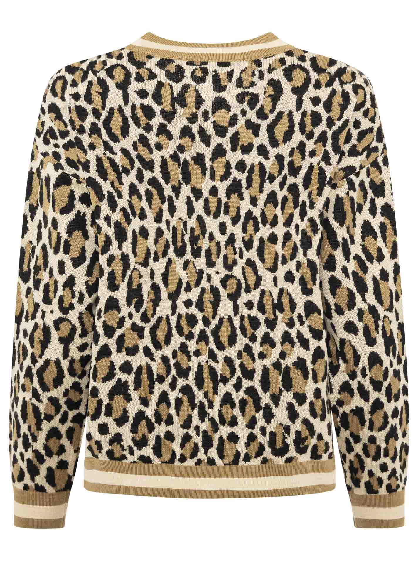 Zwillingsherz Cardigan "Leo & Streifen" Schwarz-Beige