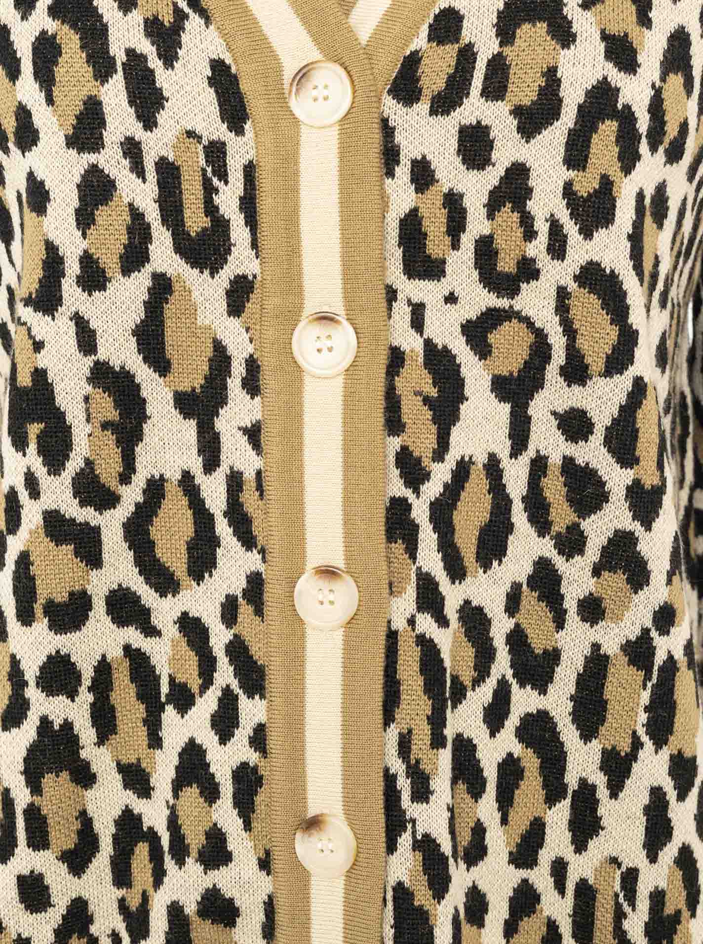 Zwillingsherz Cardigan "Leo & Streifen" Schwarz-Beige