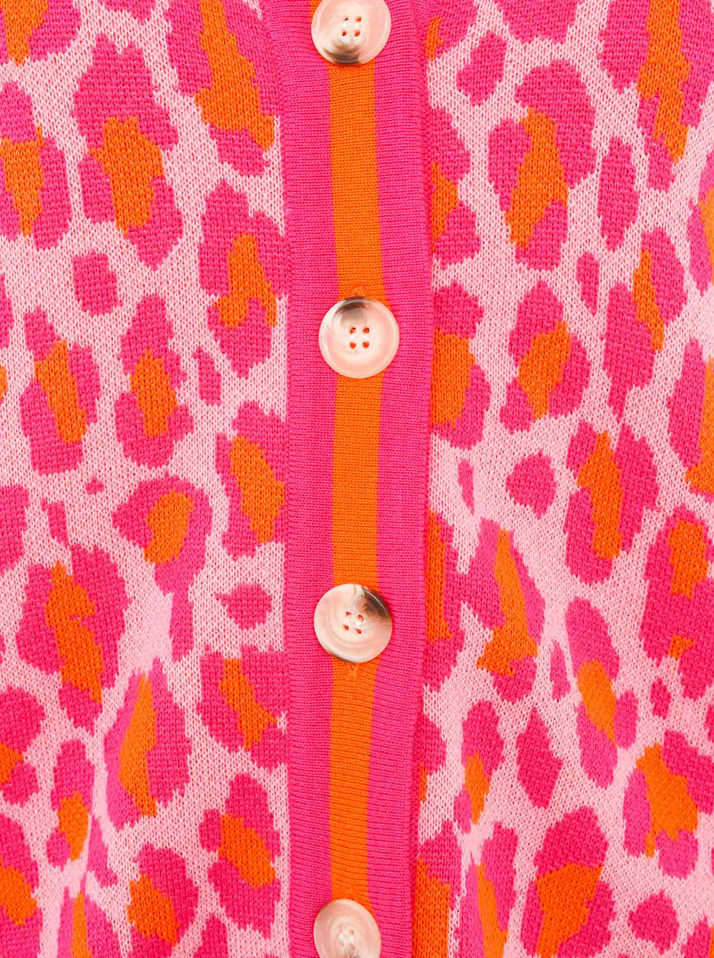 Zwillingsherz Cardigan "Leo & Streifen" Pink Orange