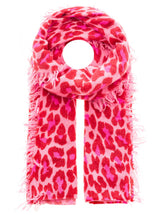 Zwillingsherz XXL Fransenschal aus 100% Kaschmir "Leo" - Farbe Bubblegum