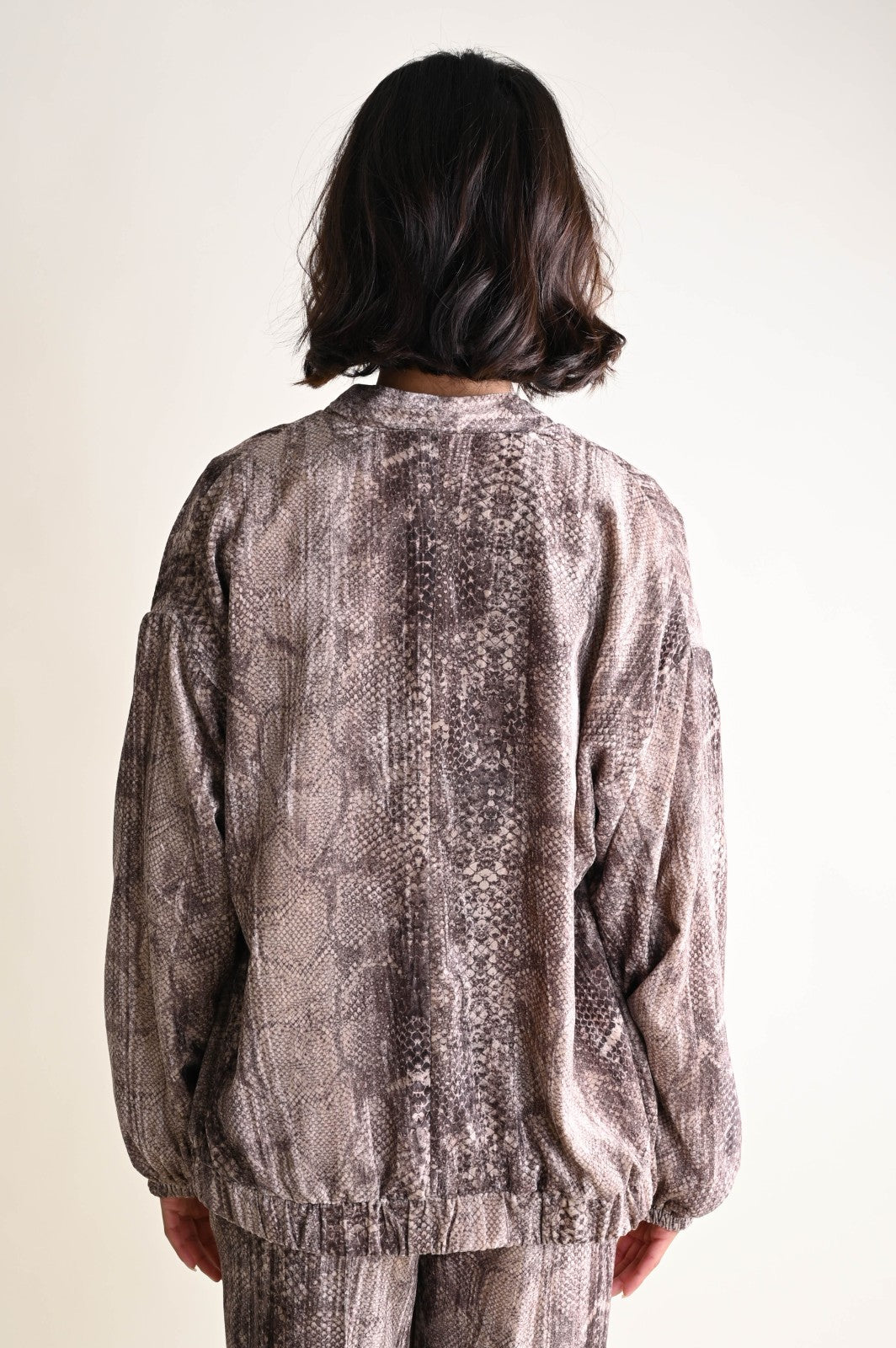 MYASTREET - Giacca Pitonata - Schlangenprint-Jacke - Beige