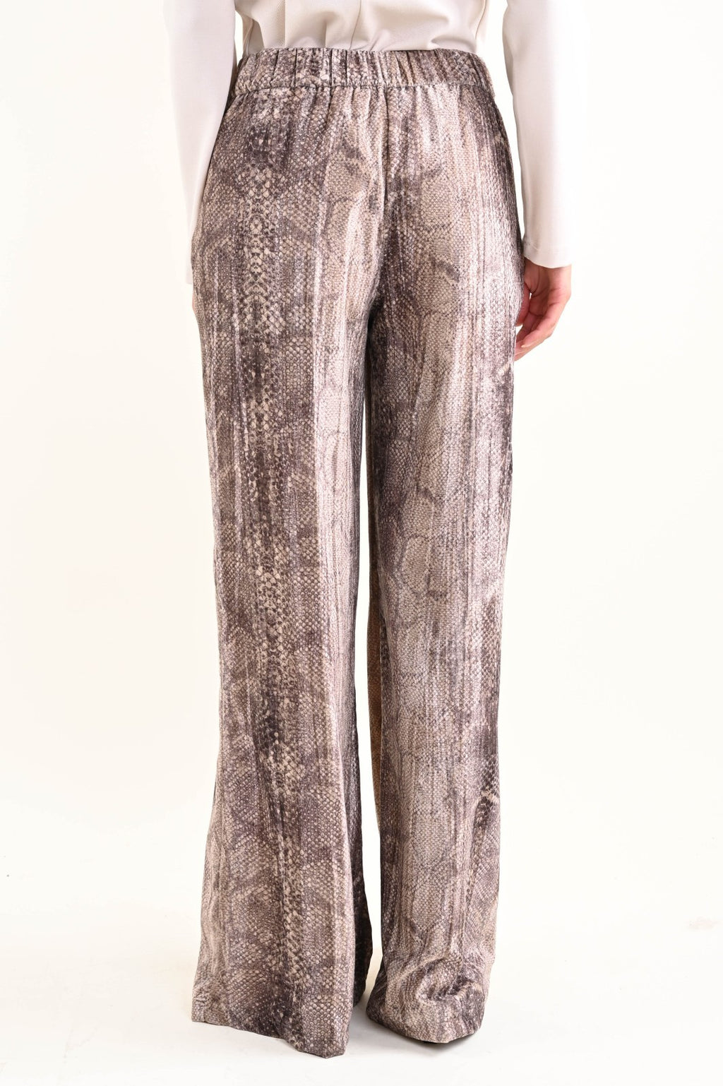MYASTREET  Palazzo - Hose in Schlangenprint - Beige-Grau