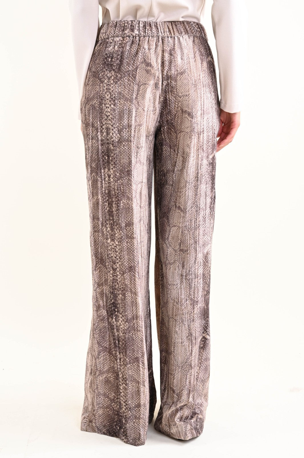 MYASTREET  Palazzo - Hose in Schlangenprint - Beige-Grau
