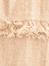 Zwillingsherz XXL Fransenschal aus 100% Kaschmir "Mittelbeige"