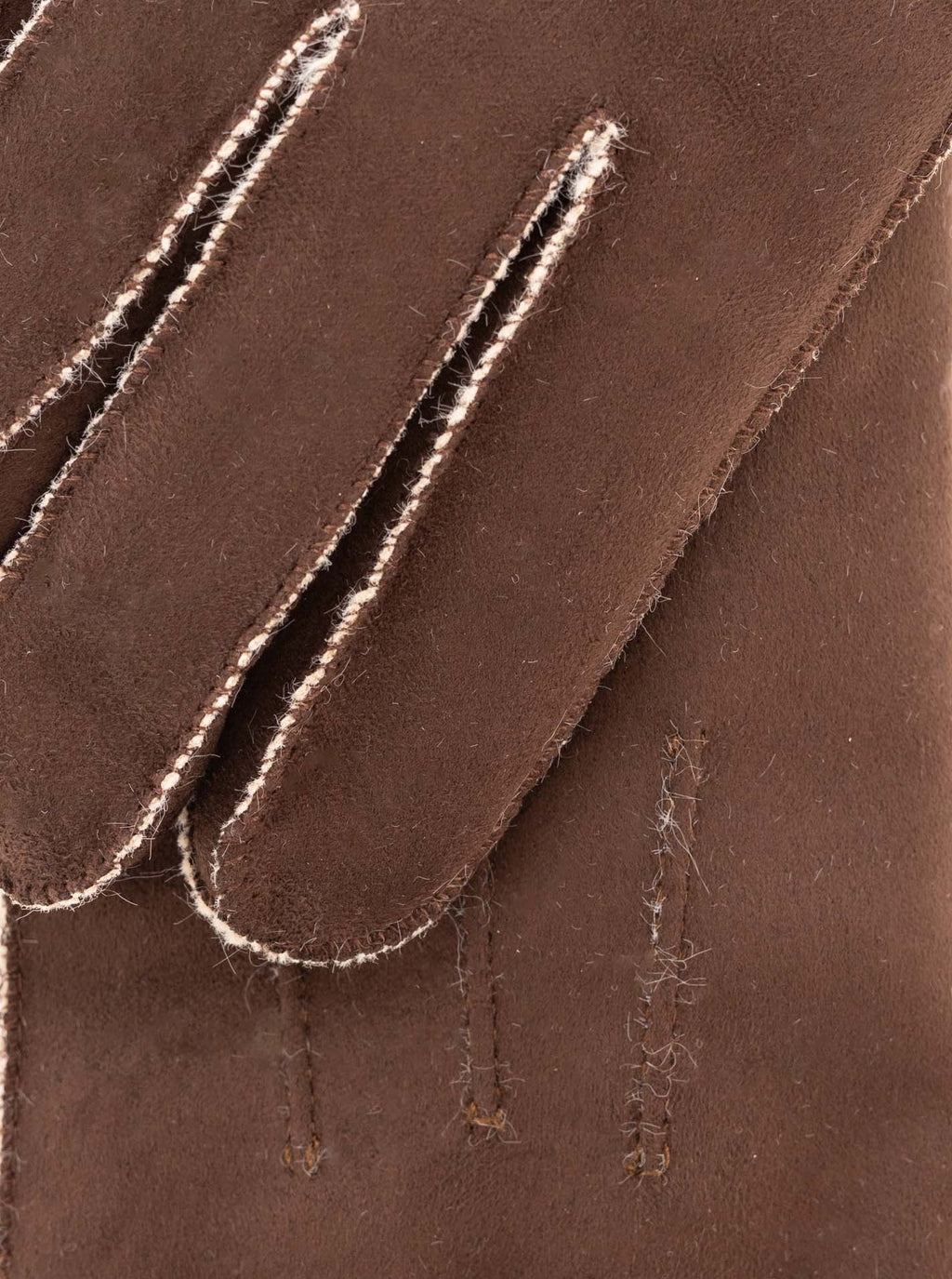 Zwillingsherz Handschuhe Velour & Fell - Braun