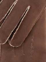 Zwillingsherz Handschuhe Velour & Fell - Braun