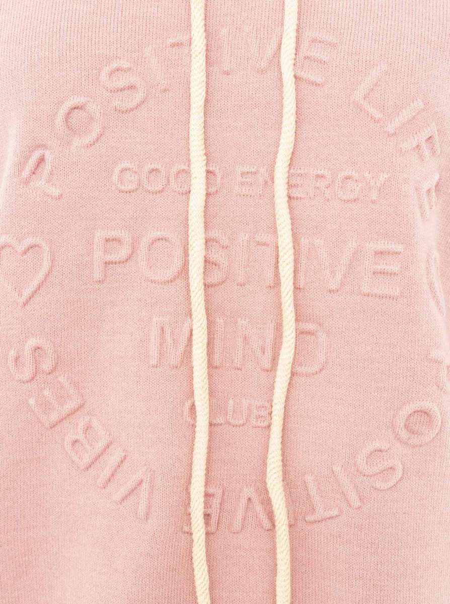 Zwillingsherz Double-Face-Hoodie " Positive Mind" Rosa | Damen Hoodie