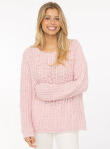 Zwillingsherz - Oversize Pullover Soft Knit in Rosa - Kuschelig weich