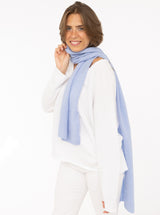 100% Kaschmir-Schal Classic Uni - Hellblau