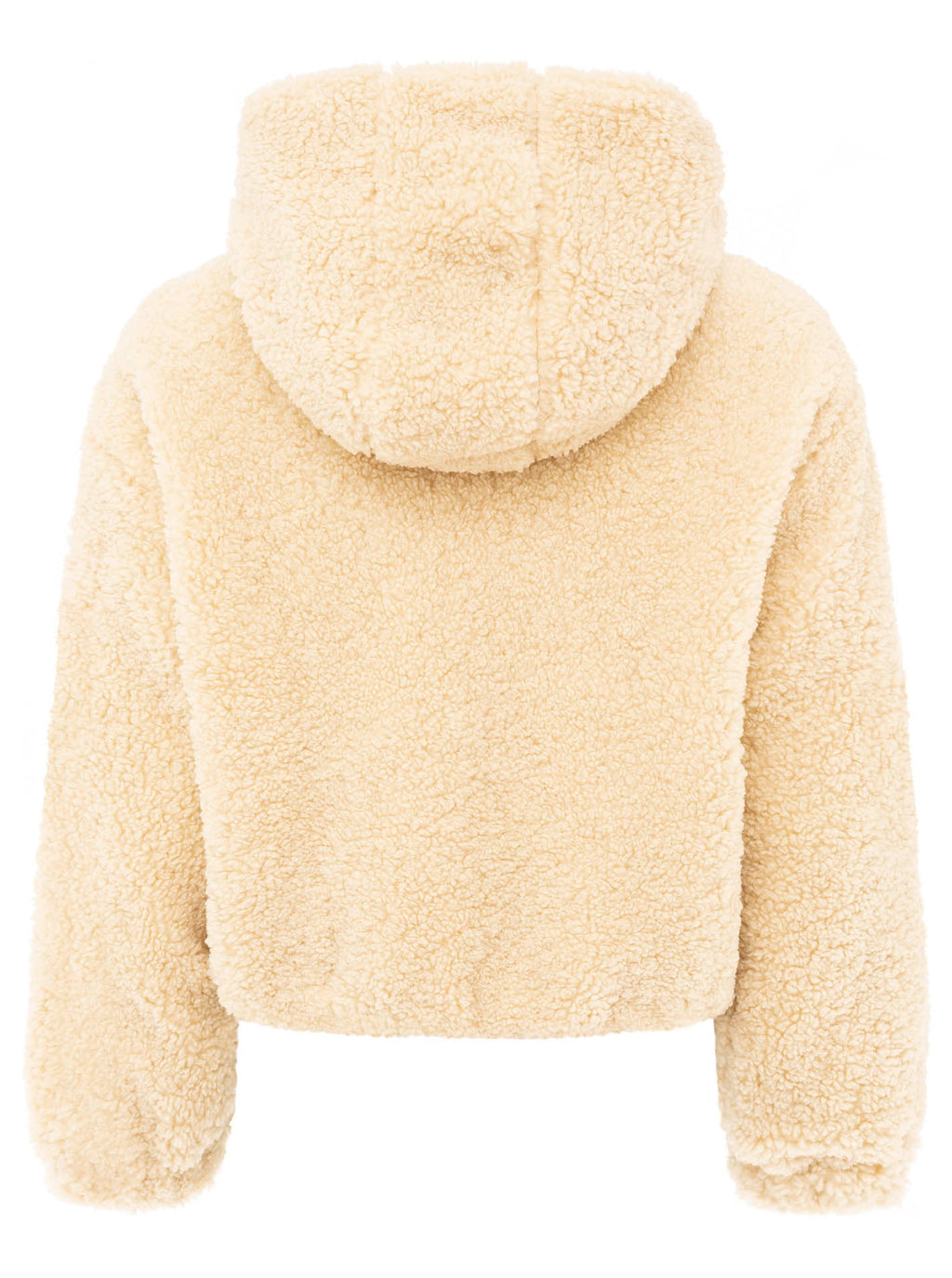Zwillingsherz Teddy-Jacke mit Kapuze - Beige