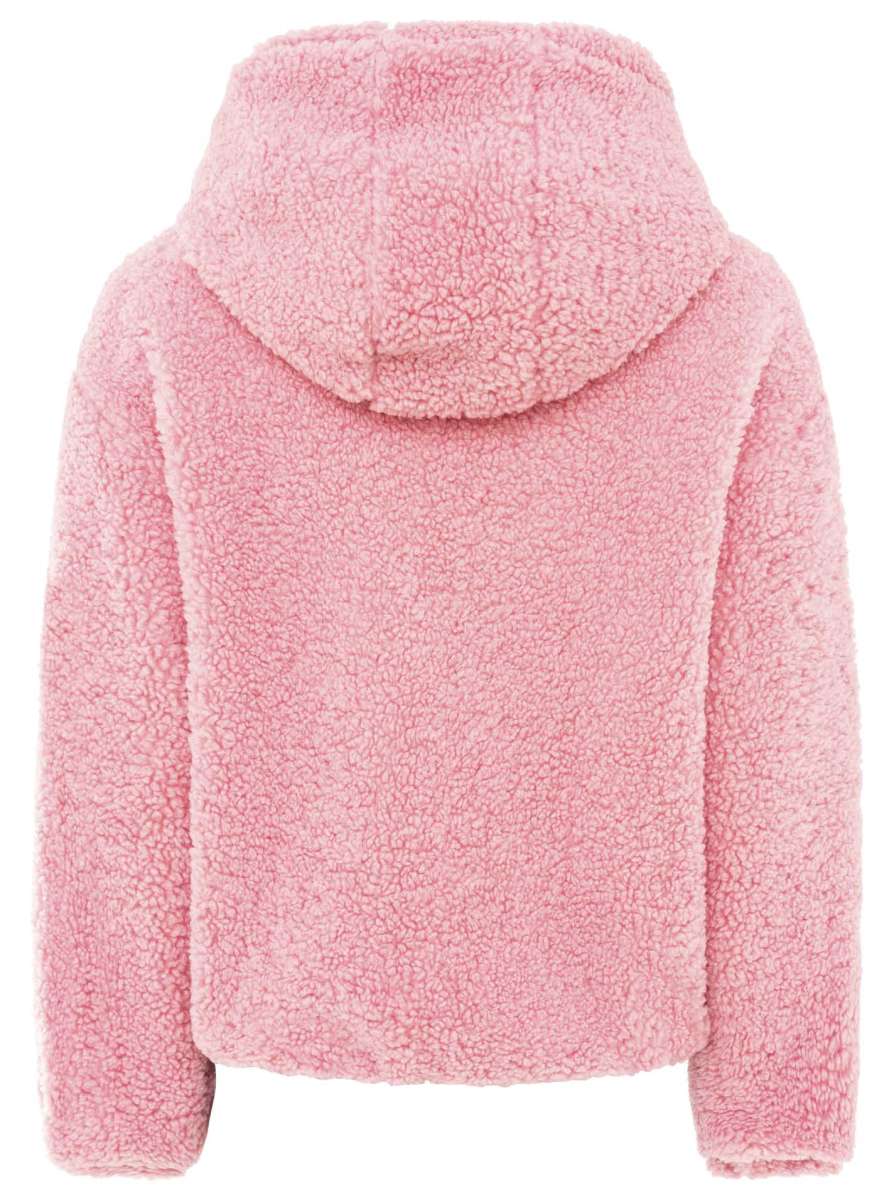 Zwillingsherz Teddy-Jacke mit Kapuze - Rosa