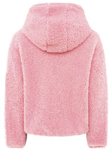 Zwillingsherz Teddy-Jacke mit Kapuze - Rosa