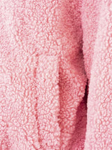 Zwillingsherz Teddy-Jacke mit Kapuze - Rosa