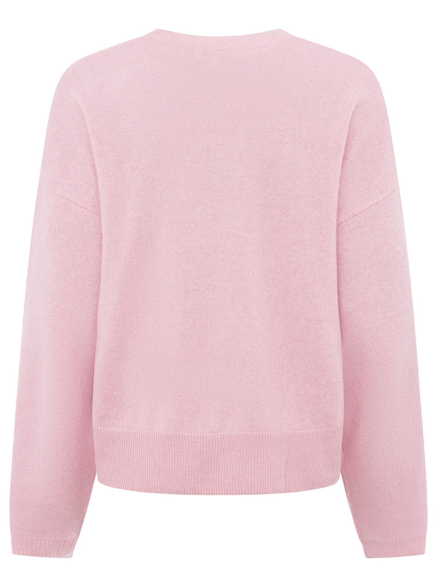 Zwillingsherz - Pullover aus 100% Kaschmir in Rosa - "Kastig & Uni"