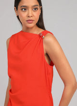 Ange Paris Midikleid Milana in Chili Rot