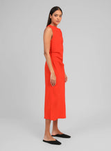 Ange Paris Midikleid Milana in Chili Rot