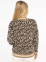 Zwillingsherz Cardigan "Leo & Streifen" Schwarz-Beige