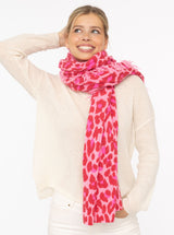 Zwillingsherz XXL Fransenschal aus 100% Kaschmir "Leo" - Farbe Bubblegum