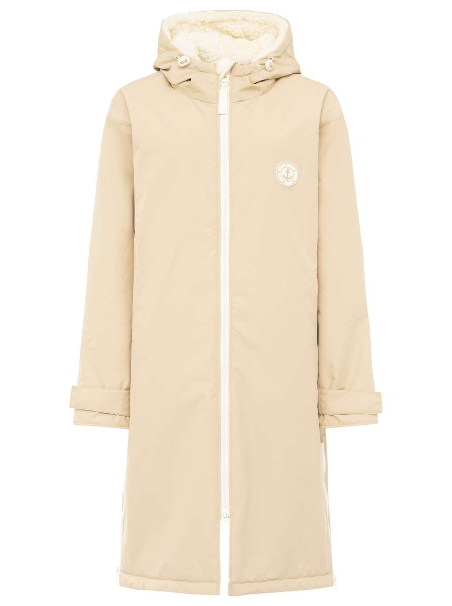 Neue Kollektion!! Oversize Windjacke "Surferjacke" in Beige mit Teddyfutter von Zwillingsherz