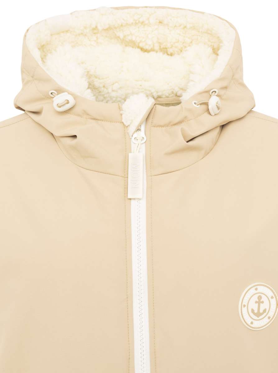 Neue Kollektion!! Oversize Windjacke "Surferjacke" in Beige mit Teddyfutter von Zwillingsherz