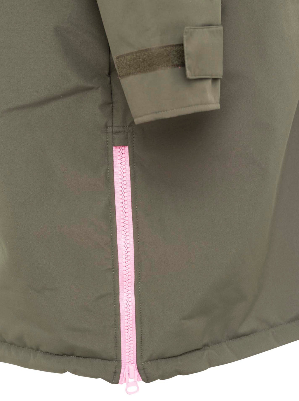 Oversize Windjacke "Surferjacke" in Khaki mit Teddyfutter von Zwillingsherz