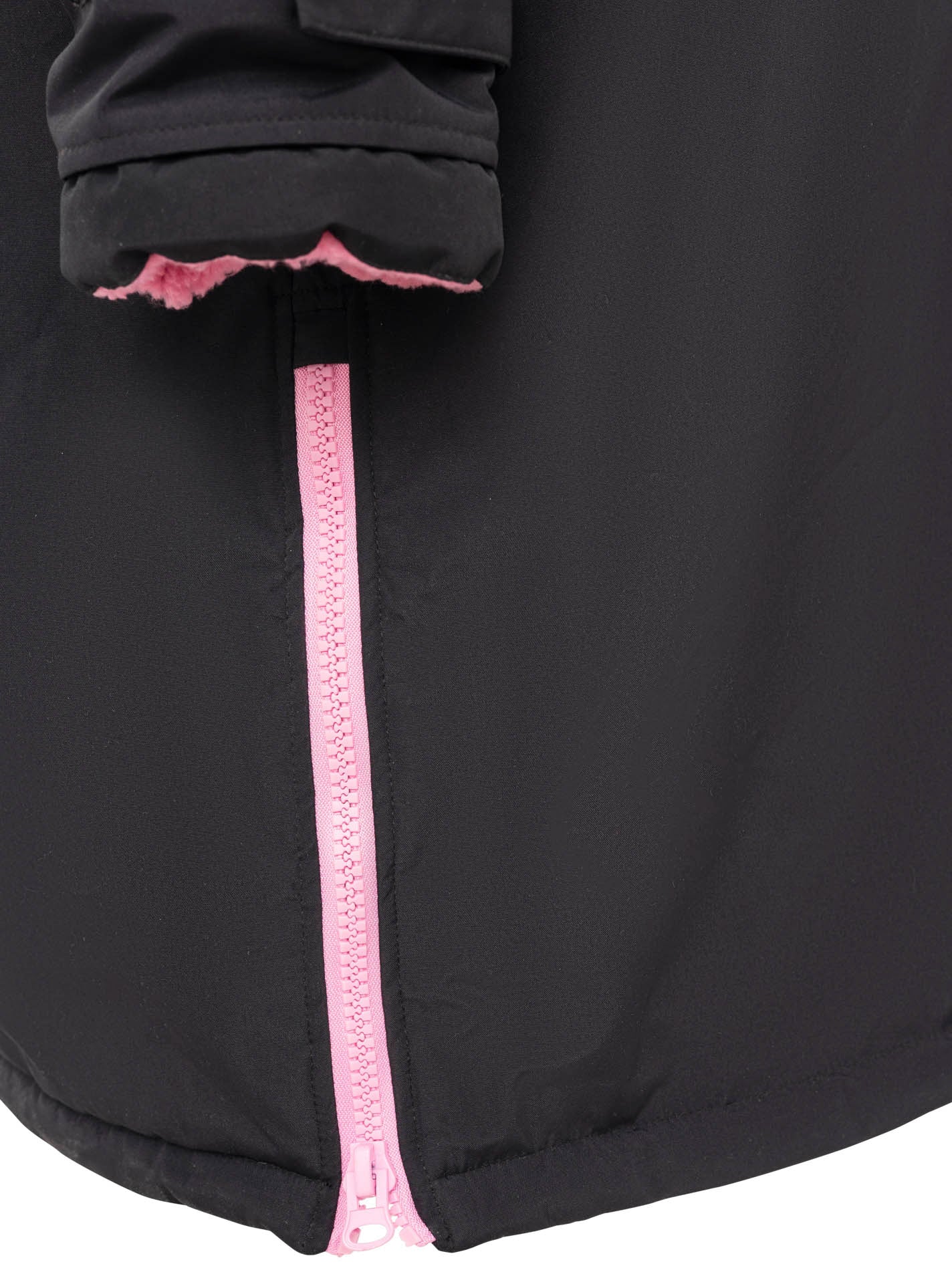 Oversize Windjacke "Surferjacke" in Schwarz mit Teddyfutter von Zwillingsherz