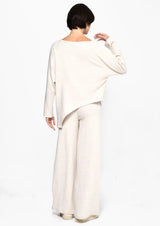 Rose Mode - Luxuriöser Pullover mit Fadendetails und Strasssteinen - Beige