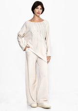 Rose Mode - Luxuriöser Pullover mit Fadendetails und Strasssteinen - Beige