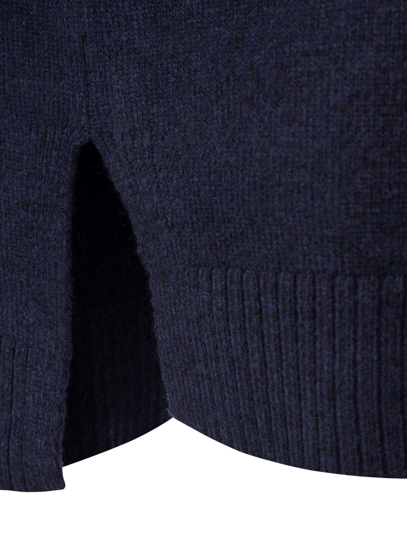 Zwillingsherz - Pullover "Uni"  Stehkragen mit Schlitzen - Dunkelblau