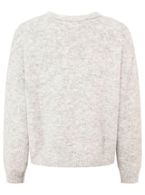 Zwillingsherz - Rundhalspullover - kuschlig weich - Hellgrau