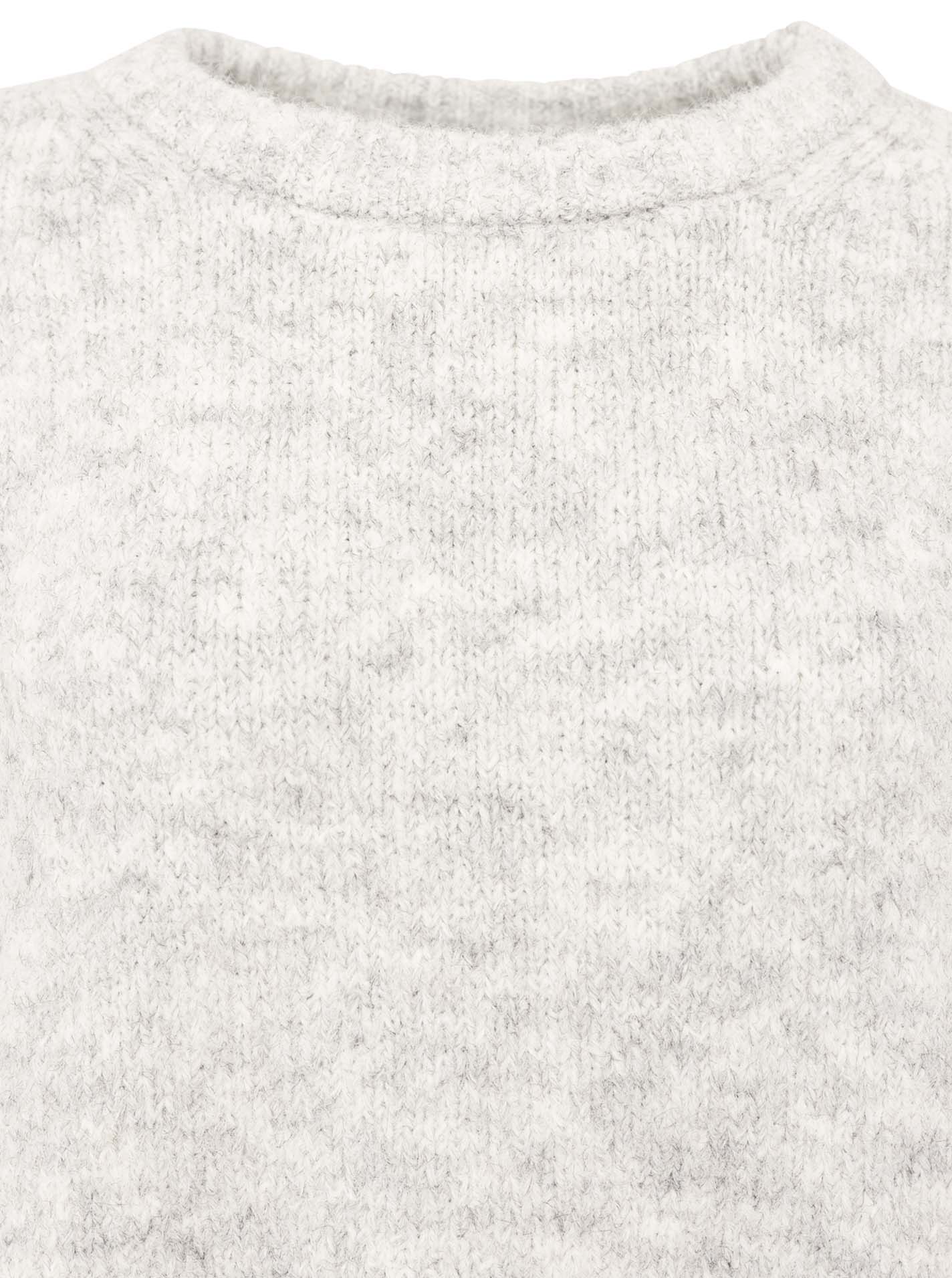 Zwillingsherz - Rundhalspullover - kuschlig weich - Hellgrau