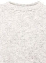 Zwillingsherz - Rundhalspullover - kuschlig weich - Hellgrau