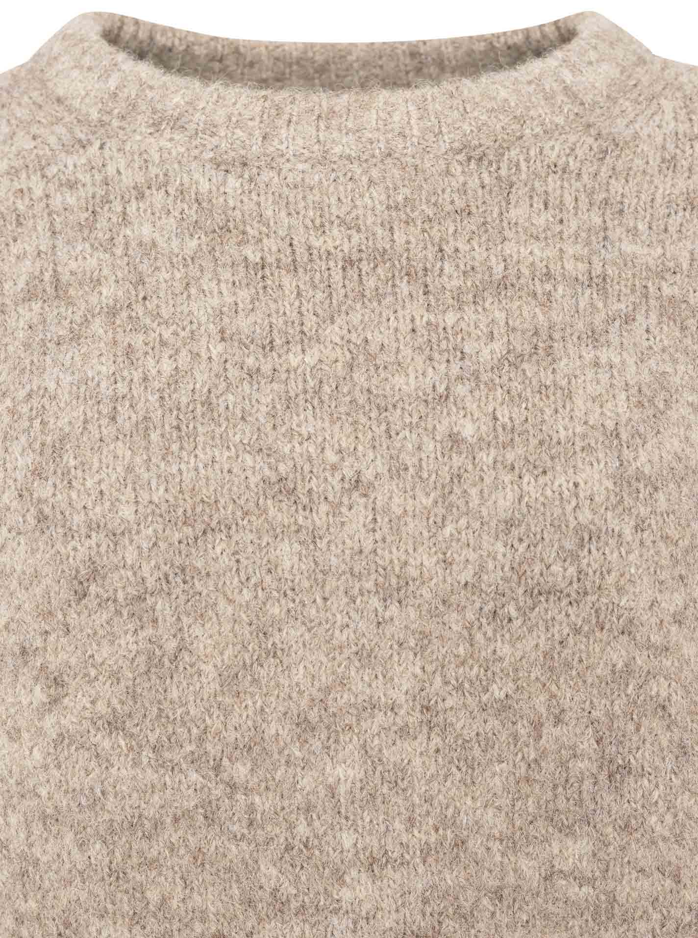 Zwillingsherz - Rundhalspullover - kuschlig weich - Taupe