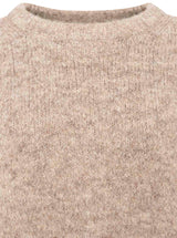 Zwillingsherz - Rundhalspullover - kuschlig weich - Taupe